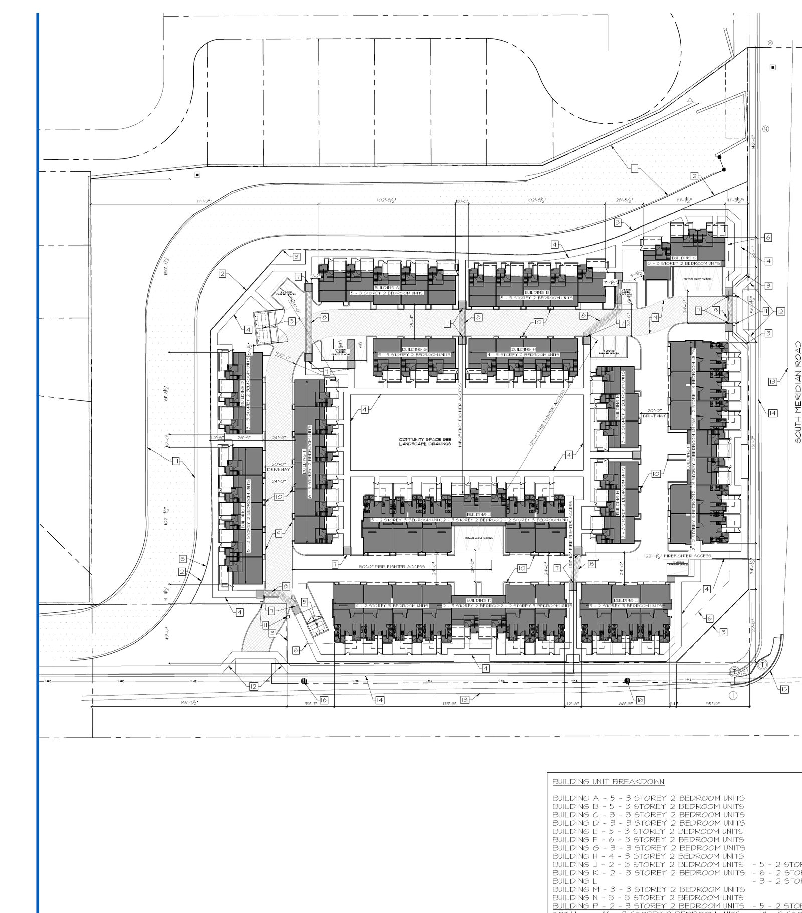 Site plan for a 65-unit multifamily community developed by Mavro Properties in metro Phoenix
